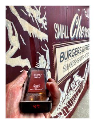 Beeper @ Small Cheval Wicker Park 1732 N Milwaukee Ave, Chicago, IL  Hamburger Cheeseburger Fries Shakes Beers & Drinks.Outside Patio.Cool!