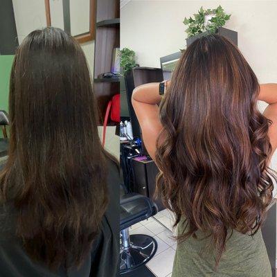 Dreamy brown balayage