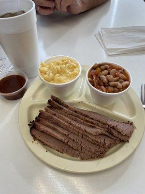 Brisket tender, moist, and flavorful