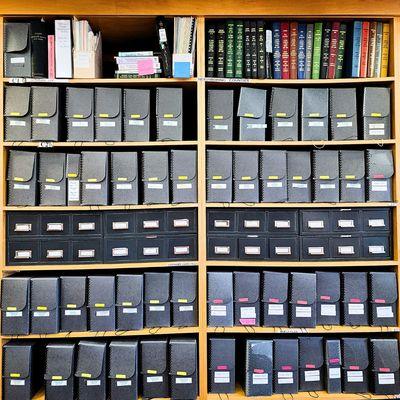 Pictured are files in our Public Research Room.