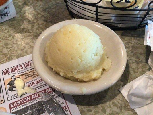 Those fresh mashed potatoes sans gravy