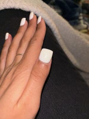 The nail shape is off.