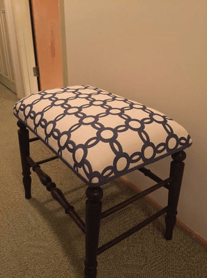 Stool I Upholstered for an on going remodeling project.