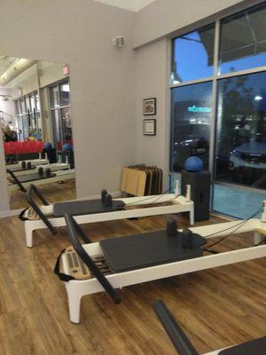 Reformer machines next to front entrance