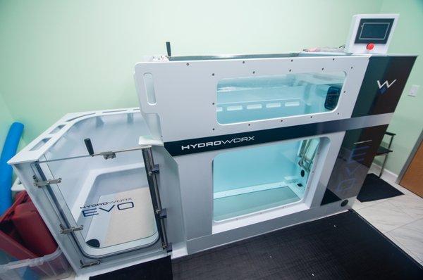 We offer aquatic therapy sessions in a private treatment room.  We utilize the Hydroworx Evo for sessions.