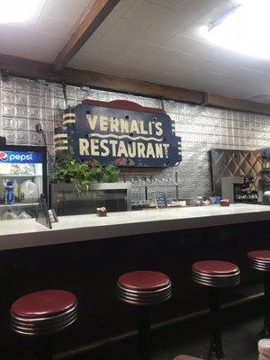 Belly up bar with what I would say is probably the original marquee sign from out front on Main St