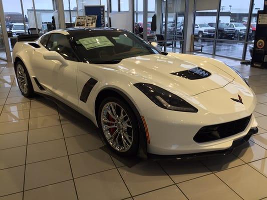 Our flagship 2016 Chevrolet Corvette Z06.  It's the ultimate driving machine and sure to draw everybody's attention!