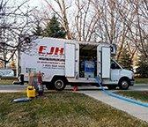 Large fleet of fully equipped response vehicles ready to extract water or mitigate the damage.