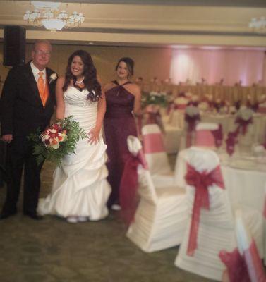 Father and Bride with Maid of Honor!  September wedding & reception