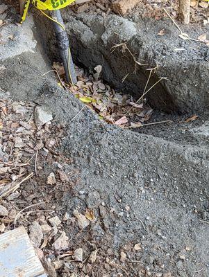 They left a hole hazard at the back entrance/ deck to our home, and they refuse to come back.