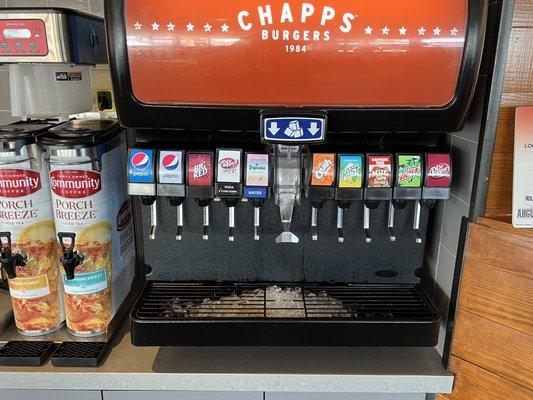 Soda fountain with Big Red! Don't sleep on the southern sweet tea!