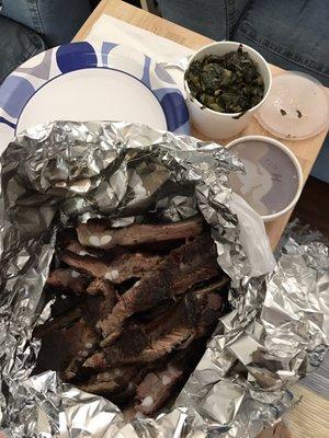 Full rack and collard greens