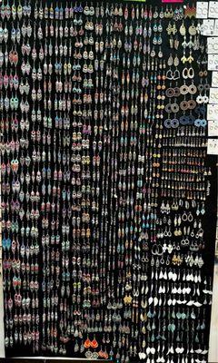 Wall of earrings!