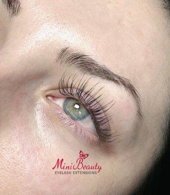 Classic wispy lashes  done by Mini Beauty Eyelash