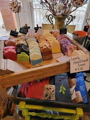 Locally made soap; they smell good