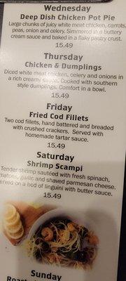 Friday special. Fried Cod Filets.