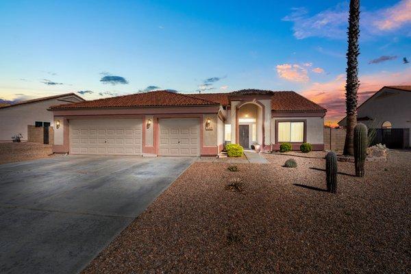 Stunning home with desert landscape and 3 car garage sold in Sierra Vista, AZ.