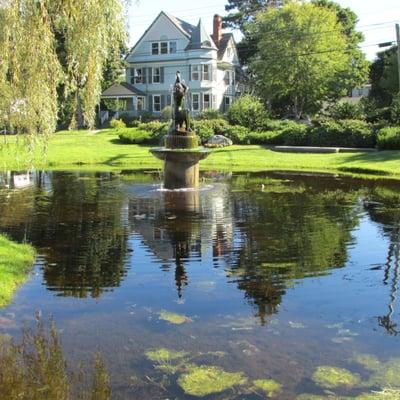 Cool pond and fountain