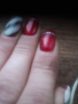 Beautiful candy cane effect done by hand