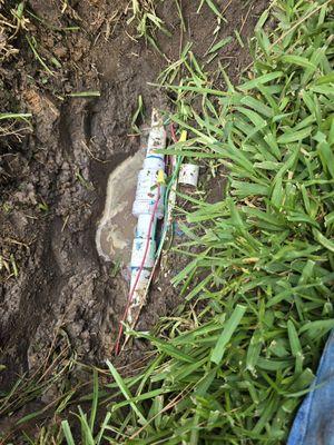 Sprinkler line repair