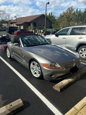 2001 BMW-Z4 detailed at clients business