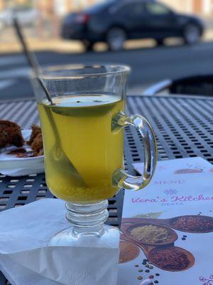 Ginger turmeric tea is the bomb!