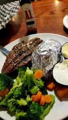 $19.99 Sirloin steak, choice of two sides, Enjoyed it..