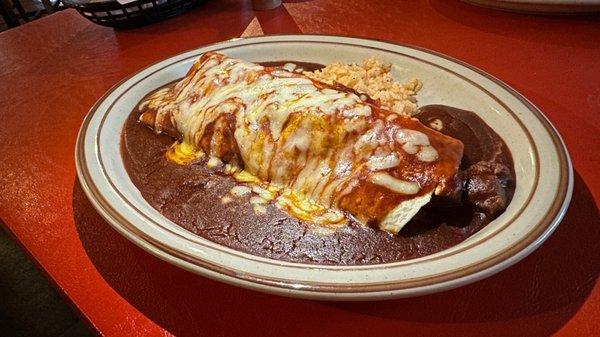 Loaded burrito with adovada