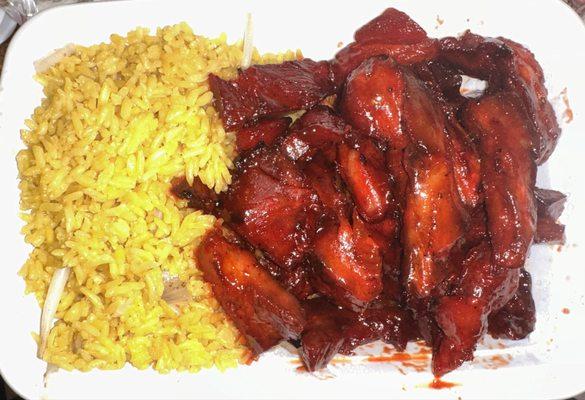 L33. Boneless Ribs Dinner Special fried rice with egg drop soup