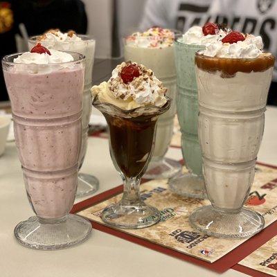 9pm cravings! Specialty Shake's and a Hot Fudge Sundae!! :-)