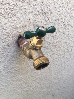 New faucet for outside