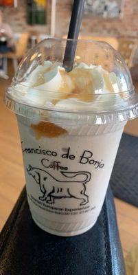 Caramel, hazelnut frappe!