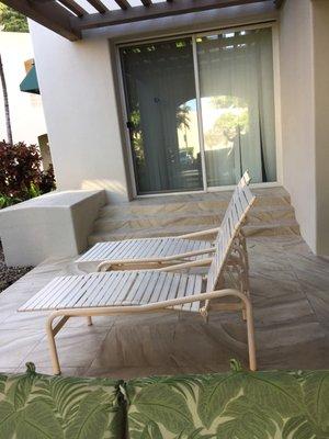 Master bedroom leads to this sitting area and is very private! Love the location of our condo! (Condo #201)