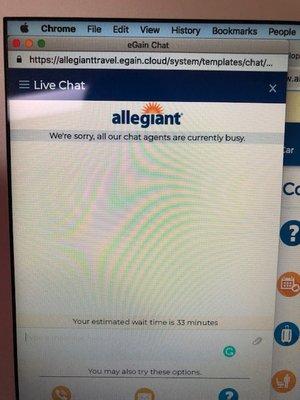 And, 30 minute wait even to e-chat with someone on line!!!!