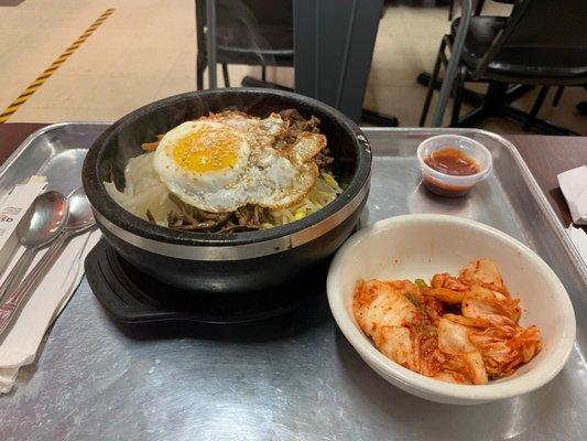 Bibimbap and kimchi