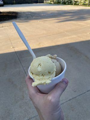 Malted vanilla and tahini ice cream