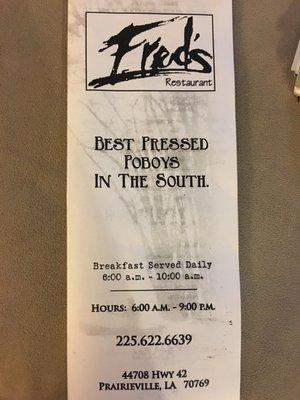 Fred's Restaurant