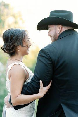 Fun loving couple at Carmel Fields by Wedgewood Weddings