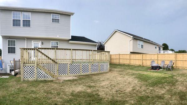 New deck and fence