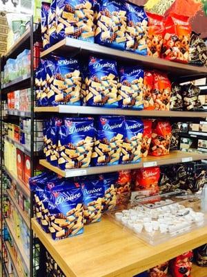 New section called Market World with food & international treats.   They offer free samples.