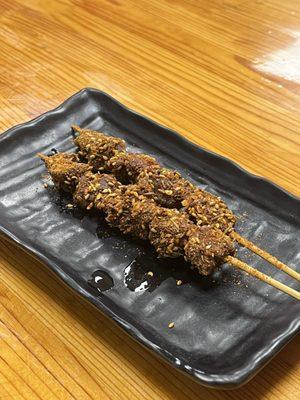 Mala Beef skewers