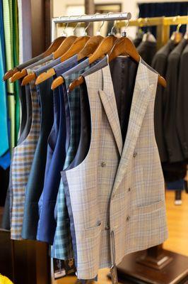 Ready made vests using Loro Piana and Vitale Barberis Canonico fabrics