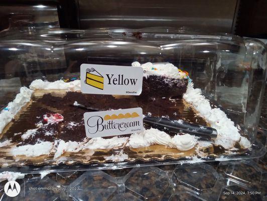 No it is chocolate not yellow