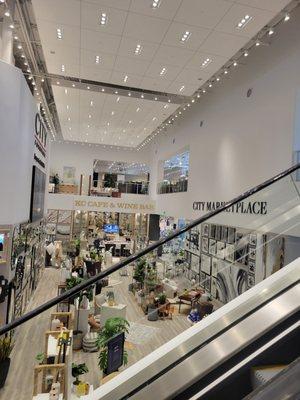 View from escalator