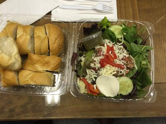 Tuna salad to-go, with an entire loaf of their delicious bread.