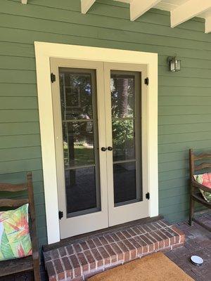 Wood screen door