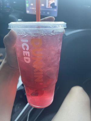 Large strawberry Dunkin' Refreshers