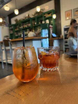 Aperol spritz ,Negroni