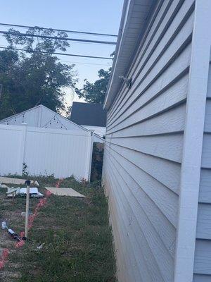 Damage done to my siding by disadvantage construction