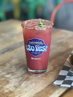 Strawberry passion fruit margarita